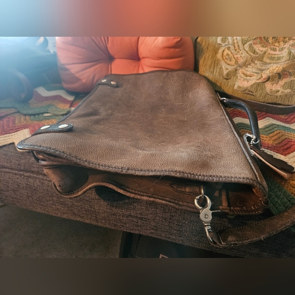 Roots Vintage Portfolio Bag // Pebbled Leather. 1980s. 17x14 Inches - Picture 4 of 15